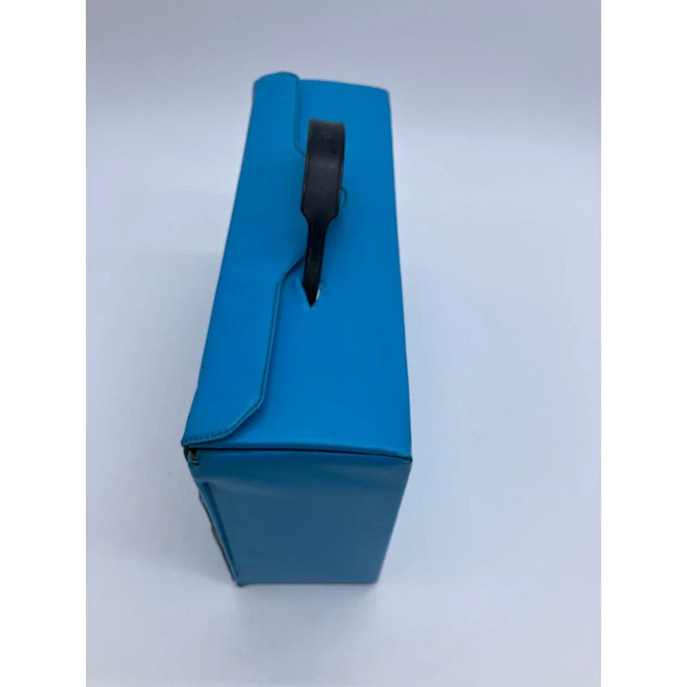 Vintage Hot Wheels 24 Car Collector Case Mattel Blue Vinyl Storage Carrying Case